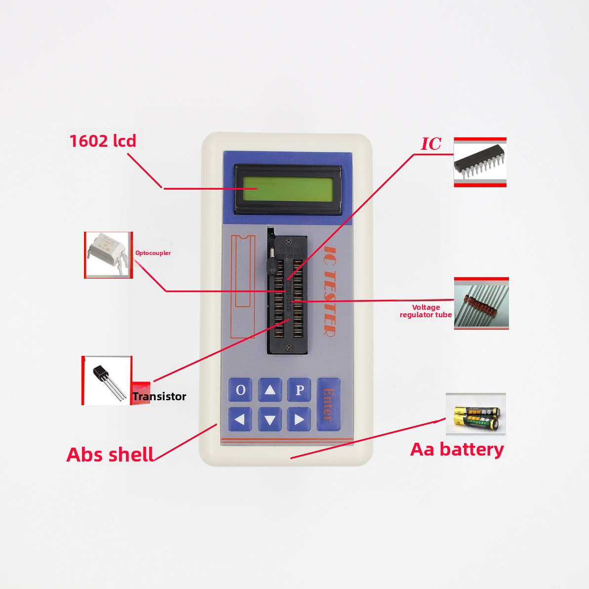 TSH-06F IC-Transistortester fü – Diy Electronics Shop Bewertung und Preis